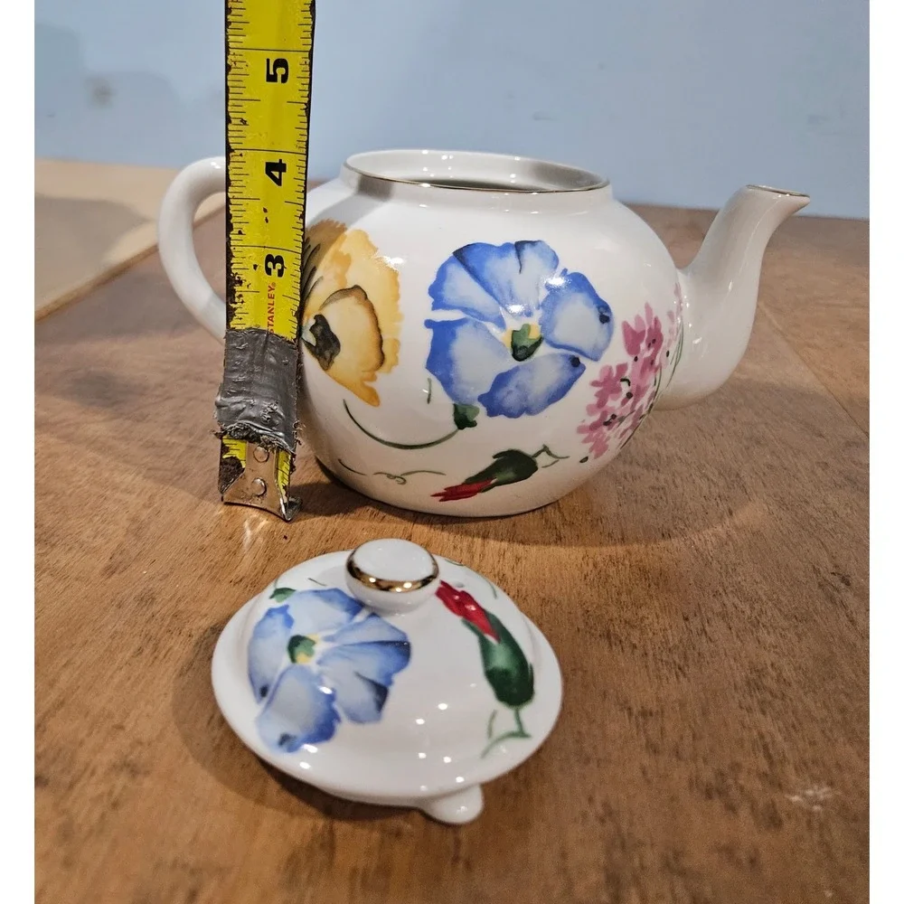 Vintage Takahashi San Francisco Felice Teapot Floral Gold Trim Porcelain Japan